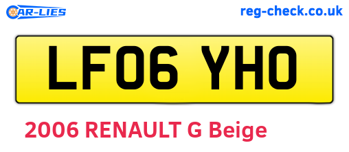 LF06YHO are the vehicle registration plates.