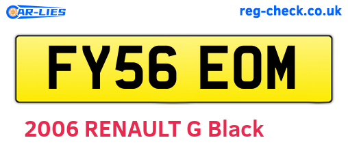 FY56EOM are the vehicle registration plates.