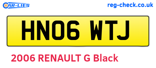 HN06WTJ are the vehicle registration plates.