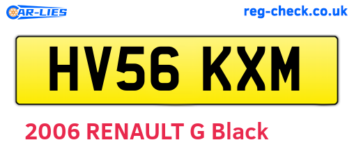 HV56KXM are the vehicle registration plates.