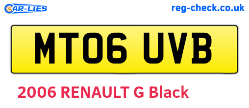 MT06UVB are the vehicle registration plates.