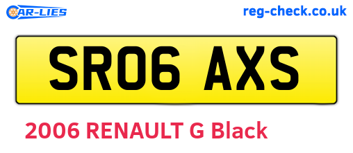 SR06AXS are the vehicle registration plates.