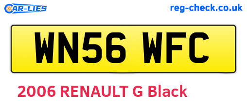 WN56WFC are the vehicle registration plates.