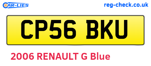 CP56BKU are the vehicle registration plates.