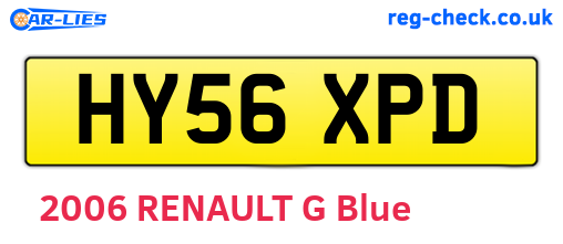 HY56XPD are the vehicle registration plates.