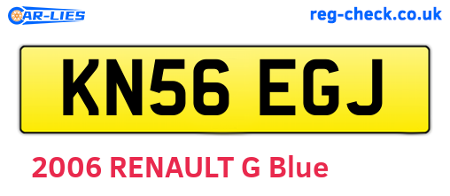 KN56EGJ are the vehicle registration plates.