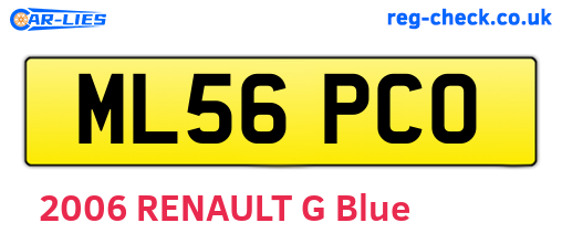 ML56PCO are the vehicle registration plates.