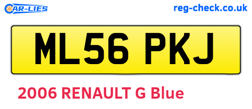 ML56PKJ are the vehicle registration plates.