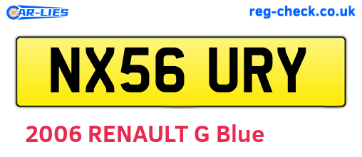 NX56URY are the vehicle registration plates.