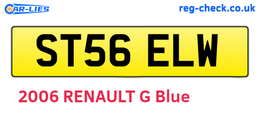 ST56ELW are the vehicle registration plates.