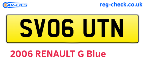 SV06UTN are the vehicle registration plates.