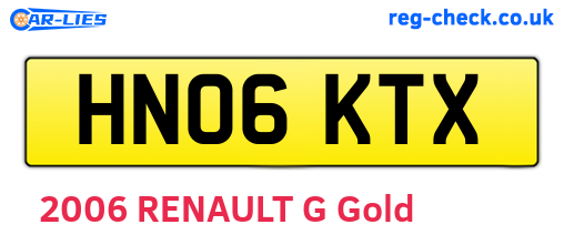 HN06KTX are the vehicle registration plates.