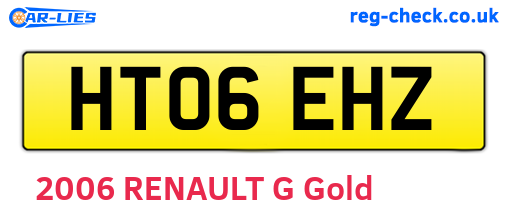 HT06EHZ are the vehicle registration plates.