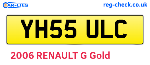 YH55ULC are the vehicle registration plates.