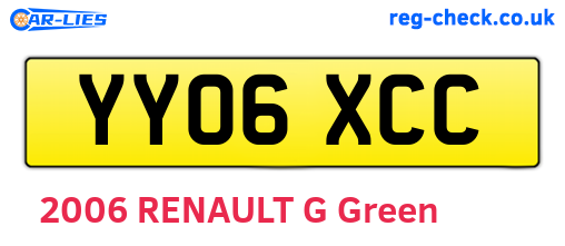 YY06XCC are the vehicle registration plates.