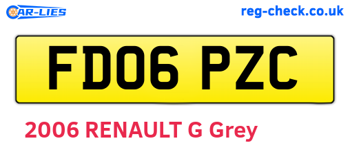 FD06PZC are the vehicle registration plates.