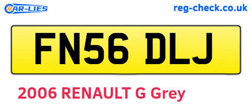 FN56DLJ are the vehicle registration plates.