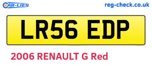LR56EDP are the vehicle registration plates.