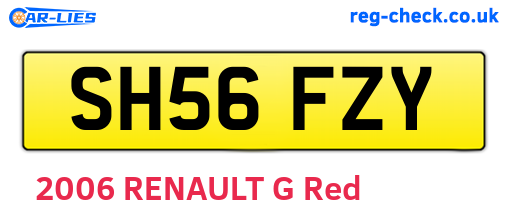 SH56FZY are the vehicle registration plates.