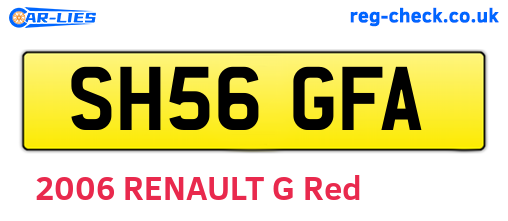 SH56GFA are the vehicle registration plates.
