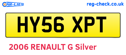 HY56XPT are the vehicle registration plates.