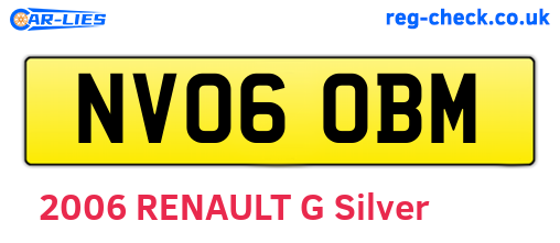 NV06OBM are the vehicle registration plates.