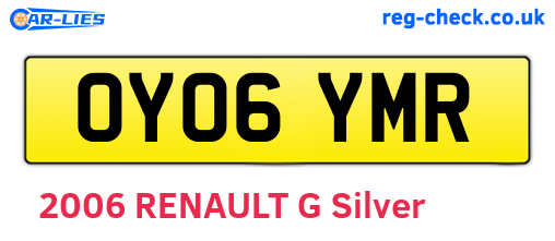 OY06YMR are the vehicle registration plates.