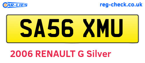 SA56XMU are the vehicle registration plates.