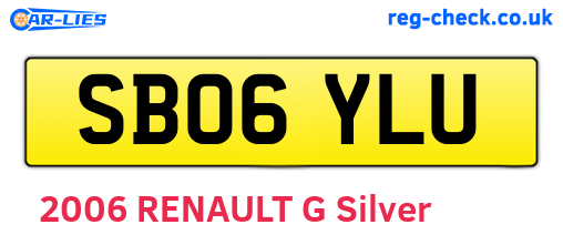 SB06YLU are the vehicle registration plates.