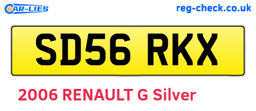 SD56RKX are the vehicle registration plates.