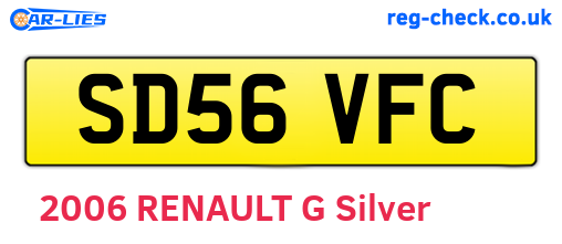SD56VFC are the vehicle registration plates.