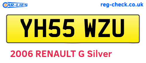 YH55WZU are the vehicle registration plates.