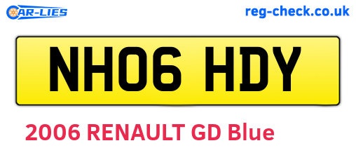 NH06HDY are the vehicle registration plates.