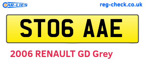 ST06AAE are the vehicle registration plates.