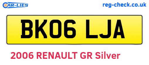 BK06LJA are the vehicle registration plates.