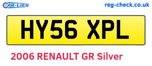 HY56XPL are the vehicle registration plates.