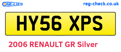 HY56XPS are the vehicle registration plates.