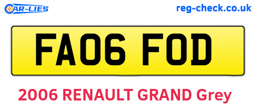 FA06FOD are the vehicle registration plates.