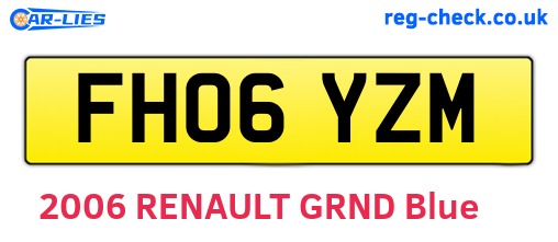 FH06YZM are the vehicle registration plates.