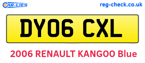 DY06CXL are the vehicle registration plates.