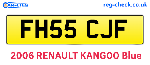 FH55CJF are the vehicle registration plates.