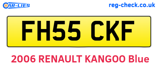 FH55CKF are the vehicle registration plates.