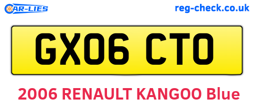 GX06CTO are the vehicle registration plates.