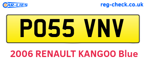 PO55VNV are the vehicle registration plates.