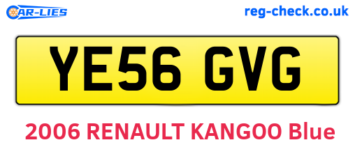 YE56GVG are the vehicle registration plates.