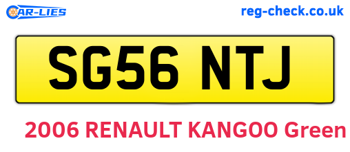 SG56NTJ are the vehicle registration plates.