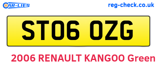 ST06OZG are the vehicle registration plates.