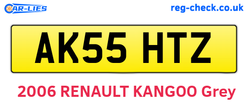 AK55HTZ are the vehicle registration plates.