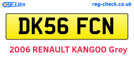 DK56FCN are the vehicle registration plates.