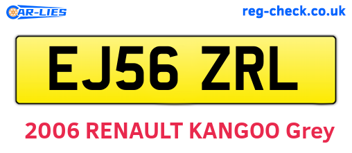 EJ56ZRL are the vehicle registration plates.